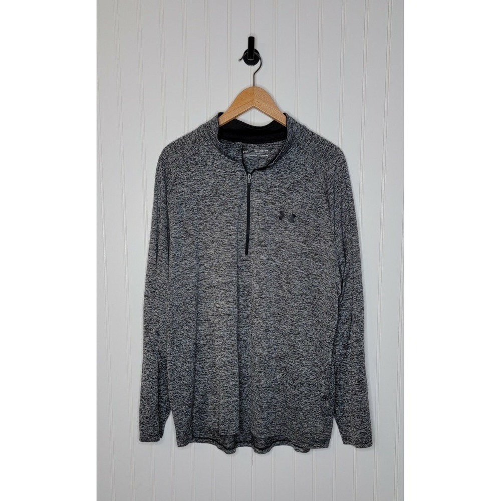 Under Armour 1/4 Zip Pullover Athletic‎ Long Sleeve Men's Size 2XL Gray